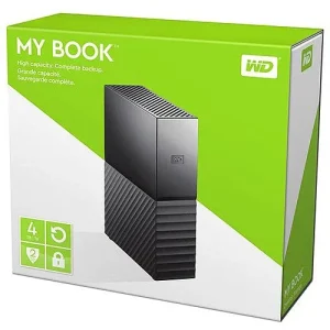WD My Book WDBBGB0040HBK Hard drive - encrypted - 4 TB - external (desktop) - USB 3.0 - 256-bit AES - black