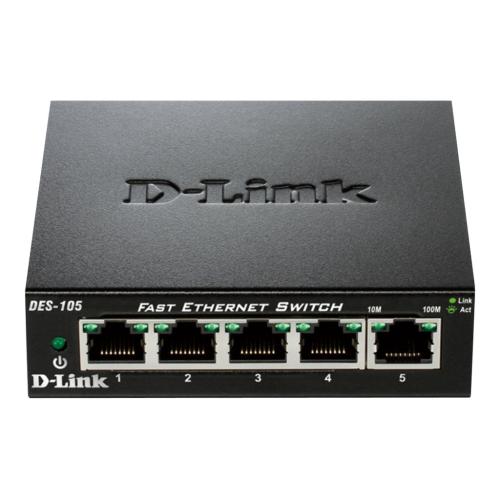 D-Link DES 105 Switch - 5 x 10/100 - desktop - Image 3