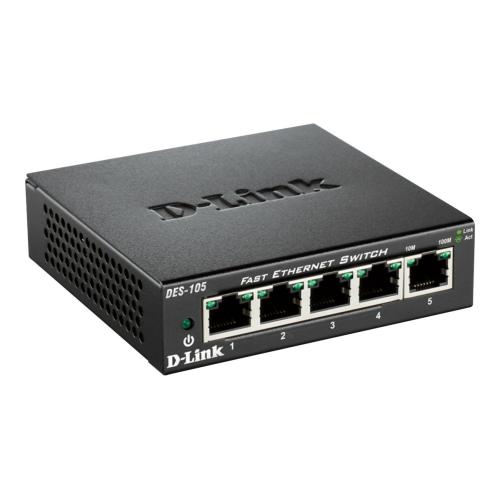 D-Link DES 105 Switch - 5 x 10/100 - desktop
