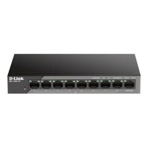 D-Link DSS 100E-9P Switch - unmanaged - 8 x 10/100 (PoE) + 1 x 1000Base-T - desktop - PoE (92 W)