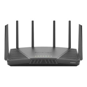 Synology RT6600AX Wireless router - 4-port switch - GigE, 2.5 GigE - WAN ports: 2 - Wi-Fi 6 - Tri-Band