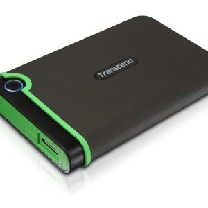 Transcend StoreJet 25M3 Hard drive - 1 TB - external (portable) - 2.5" - USB 3.1 Gen 1 - 256-bit AES - iron grey