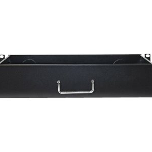 Intellinet 19" Drawer Shelf, 2U, Shelf Depth 350mm, Max 30kg, Black, Three Year Warranty
