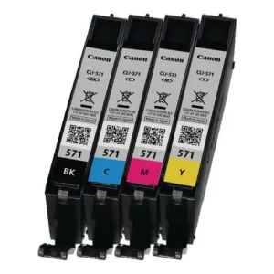 Canon CLI-571 C/M/Y/BK Value Pack 4-pack - 7 ml - black, yellow, cyan, magenta - original - ink tank - for PIXMA TS5051, TS5053, TS5055, TS6050, TS6051, TS6052, TS8051, TS8052, TS9050, TS9055