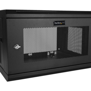 StarTech.com 2 Post 6U 19" Wall Mount Network Cabinet, 15" Deep Locking IT Switch Depth Enclosure, Vented Computer/Electronics Equipment Data Rack with Shelf & Hook & Loop Tape /Assembled
