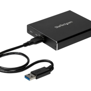 StarTech.com Dual-Slot Hard Drive Enclosure for M.2 SATA SSDs