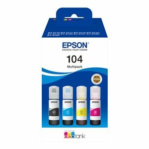 Epson EcoTank 104 4-pack - black, yellow, cyan, magenta - original - ink refill - for EcoTank ET-1810, 2715, 2721, 2810, 2811, 2812, 2814, 2815, 2820, 2821, 2825, 2826, 4800