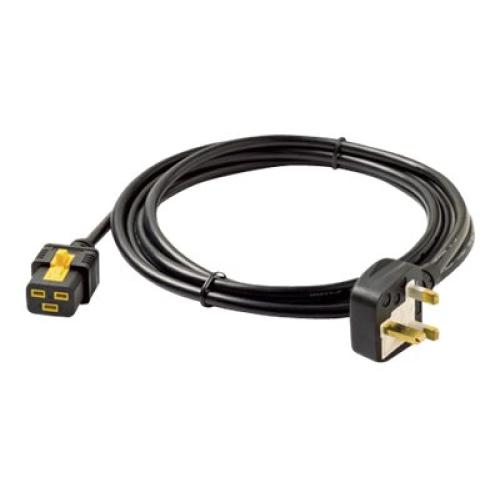 APC - Power cable IEC 60320 C19 to BS 1363A (M) - AC 240 V - 13 A - 3 m - latched - black