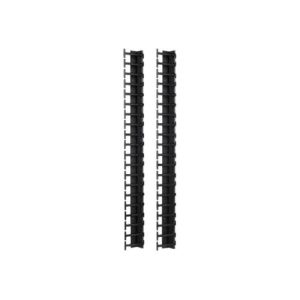 APC - Rack cable management panel black - 42U (pack of 2) - for P/N: AR9300SP, AR9300SP-R, SMX3000HVTUS, SMX3000LVUS, SRT1000RMXLI, SRT1000RMXLI-NC
