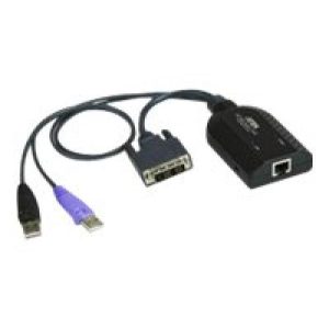 ATEN KA7166 Keyboard / video / mouse (KVM) cable - RJ-45 (F) to USB, DVI-D (M) - 9.1 cm