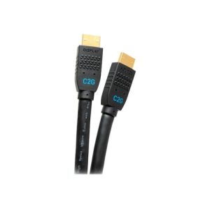 C2G 35ft Ultra Flexible 4K Active HDMI Cable Gripping 4K 60Hz In-Wall M/M - HDMI cable with Ethernet - HDMI male to HDMI male - 10.7 m - black - active, 4K60Hz support
