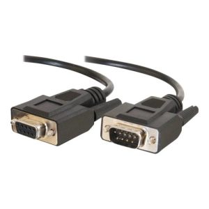 C2G Extension Cable Serial extension cable - DB-9 (M) to DB-9 (F) - 7 m - molded, thumbscrews - black