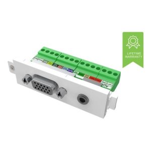 VISION TechConnect 3 VGA+3.5mm module Modular facility plate snap in - HD 15, mini phone stereo 3.5 mm