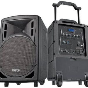 Ahuja BTA-660 with 2 wireless mic Bluetooth, USB, Recording & Battery backup 40 W Bluetooth Tower Speaker