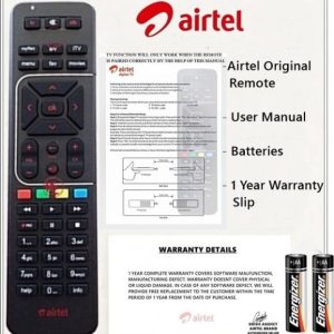 Airtel DTH 100% Genuine HD Recording Universal (Works With All Tv) Airtel DTH Remote Controller