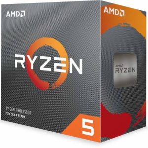 amd Ryzen 5 3600 with Wraith Stealth Cooler (100-000000031) 3.6 Ghz Upto 4.2 GHz AM4 Socket 6 Cores 12 Threads 3 MB L2 32 MB L3 Desktop Processor