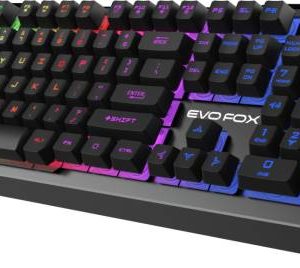 AMKETTE EvoFox Warhammer Floating Keycaps, 19 Anti Ghosting Keys and Breathing Effects LED Backlit Wired USB Gaming Keyboard