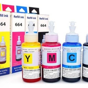 Ang Compatible With Epson Ink Tank L130 L220 L310 L360 L365 L380 L385 L405 L455 L485 Black + Tri Color Combo Pack Ink Bottle