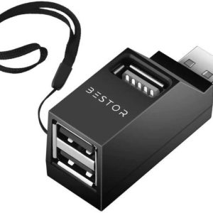 Bestor 3 Port USB Hub High Speed Splitter Plug ,Data USB Hub Transfer Adapter Expansion for PC Notebook Laptop Computer Mac Linux Windows HDMI...