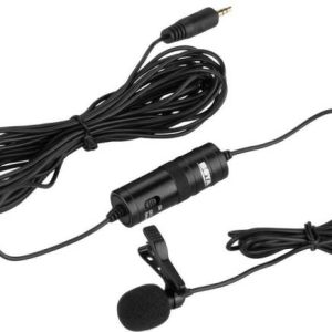 BOYA By-m1 3.5mm Electret Condenser Microphone with 1/4" Adapter for Smartphones, DSLR, Camcorders Microphone