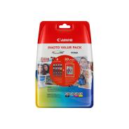 Canon CLI-526 C/M/Y/BK Photo Value Pack 4-pack - 9 ml - black, yellow, cyan, magenta - original - 100 x 150 mm 50 sheet(s) blister - ink tank / paper kit - for PIXMA iP4950, iX6550, MG5250, MG5350, MG6150, MG6250, MG8150, MG8250, MX715, MX885, MX895