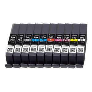 Canon PFI-MBK/PBK/CO/GY/R/C/M/Y/PC/PM 10 Ink Cartridge Multipack 10-pack - 14.4 ml - grey, yellow, cyan, magenta, red, matte black, photo black, photo cyan, photo magenta, chroma optimiser - original - ink tank - for imagePROGRAF PRO-300