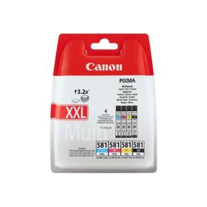 Canon CLI-581XXL C/M/Y/BK Multi Pack 4-pack - 11.7 ml - Very High Yield - black, yellow, cyan, magenta - original - ink tank - for PIXMA TS6251, TS6350, TS6351, TS705, TS8252, TS8350, TS8351, TS8352, TS9550, TS9551