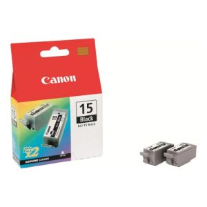 Canon BCI-15 2-pack - black - original - ink tank - for i70, 80; PIXMA iP90, iP90v