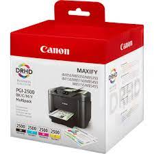 Canon PGI-2500 BK/C/M/Y Multipack 4-pack - black, yellow, cyan, magenta - original - ink tank - for MAXIFY iB4050, iB4150, MB5050, MB5150, MB5155, MB5350, MB5450, MB5455