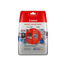 Canon CLI-551 C/M/Y/BK Photo Value Pack 4-pack - 7 ml - black, yellow, cyan, magenta - original - blister - ink tank / paper kit - for PIXMA iP8750, iX6850, MG5550, MG5650, MG5655, MG6450, MG6650, MG7150, MG7550, MX725, MX925