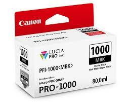 Canon PFI-1000 MBK 80 ml - matte black - original - ink tank - for imagePROGRAF PRO-1000