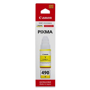 Canon GI 490 Y 70 ml - yellow - original - ink refill - for PIXMA G1400, G1410, G1411, G2400, G2410, G3400, G3411, G3415, G4400, G4411