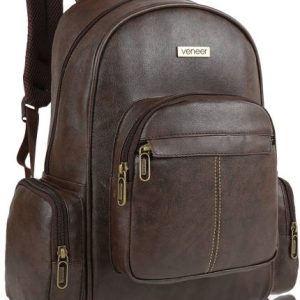 Veneer PU Leather Mini Casual Backpack Bags For School, College, Tuition, office Bag 22 L Laptop Backpack
