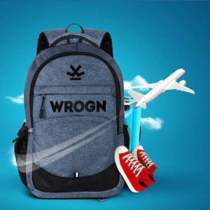 WROGN COMFY KHADI LARGE 35 LITRES LAPTOP BACKPACK FOR MEN AND WOMEN (NAVY) 35 L Laptop Backpack