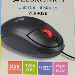 ZEBRONICS ZEB-RISE Wired Optical Mouse